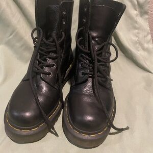 Dr. Martens Black Leather Combat Boots